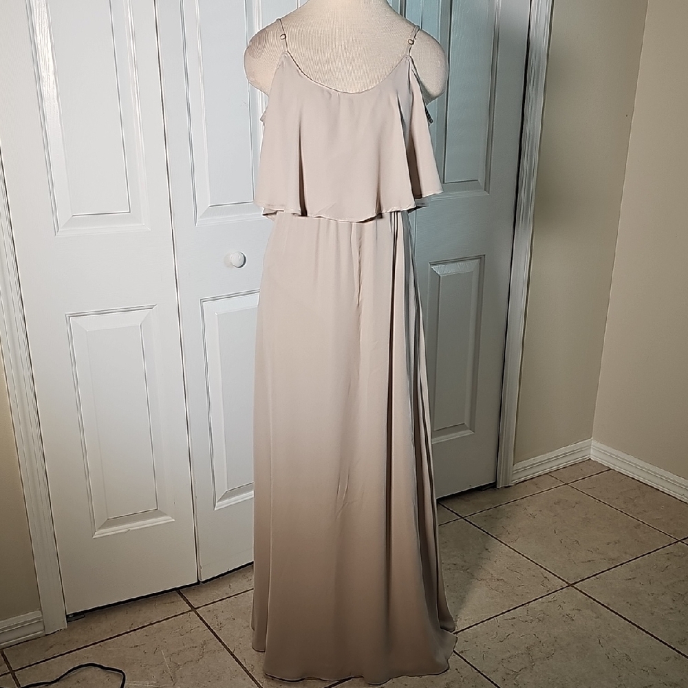Show Me Your MuMu Cream Maxi Dress. In A Size Large. Adjustable Straps.